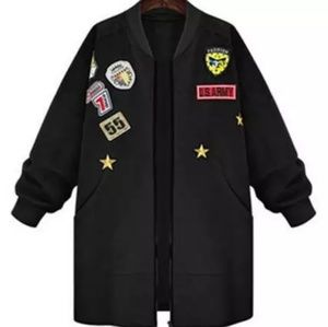 Black Oversized Outerwear jacket